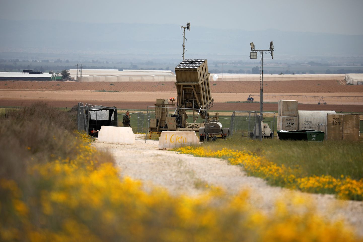 Iisraeli raketitõrjesüsteem Gaza piiri lähedal.