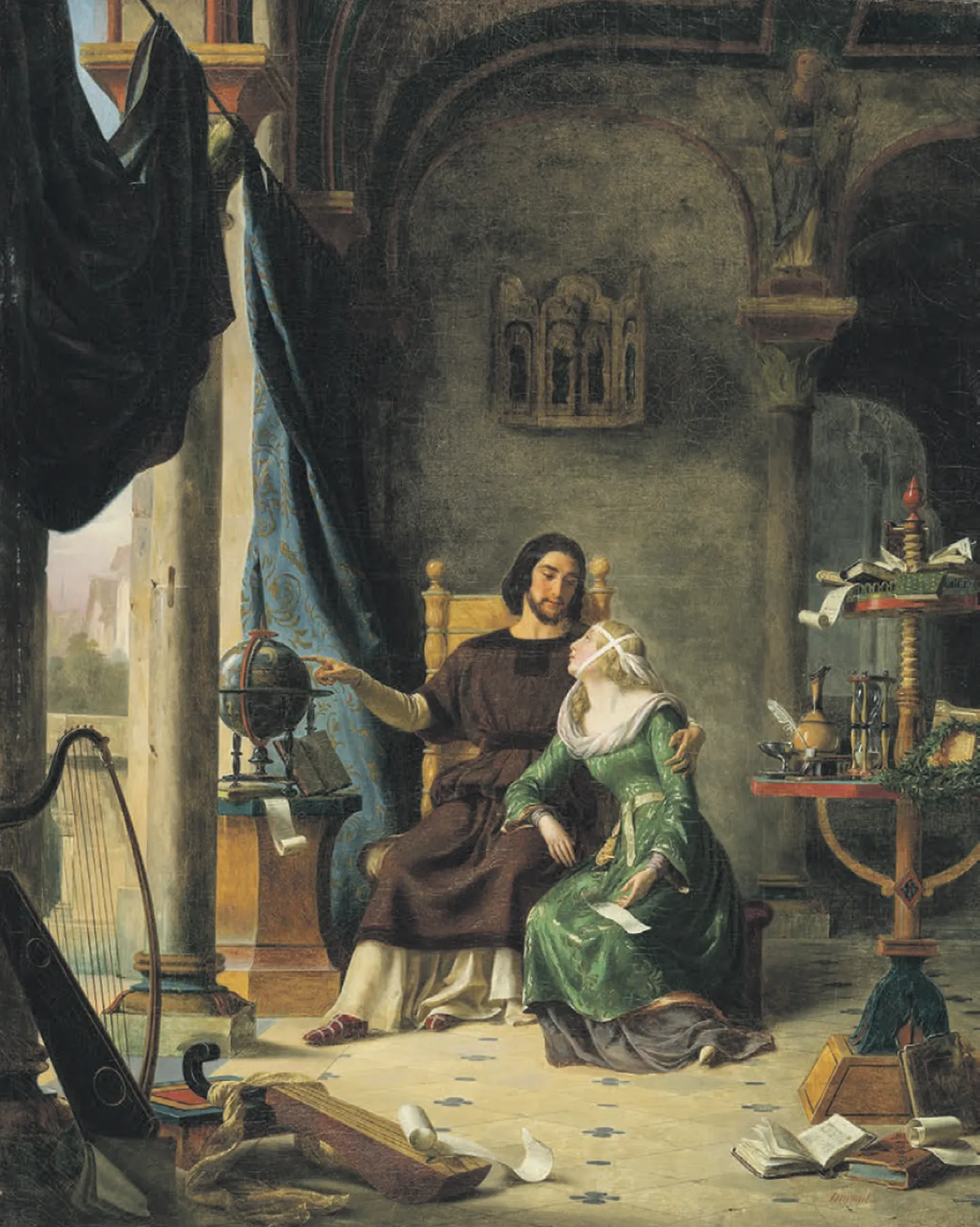 Charles Durupt’ maal „Heloïse ja Abélard”, u 1837.
