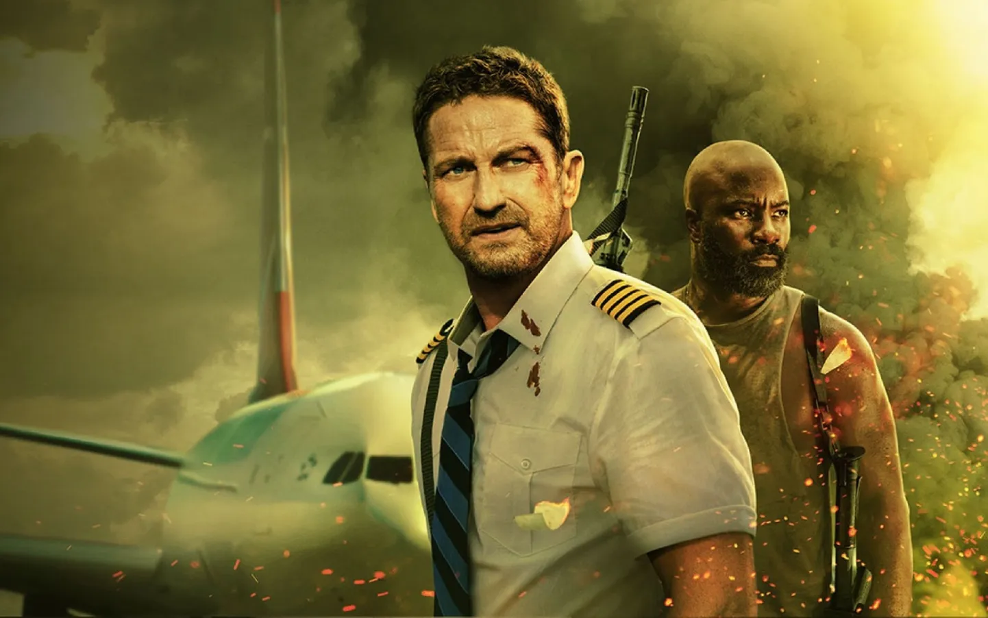 «Lennuki» kangelased Brodie (Gerard Butler) ja Louis (Mike Colter) toovad lennukat märulirõõmu.