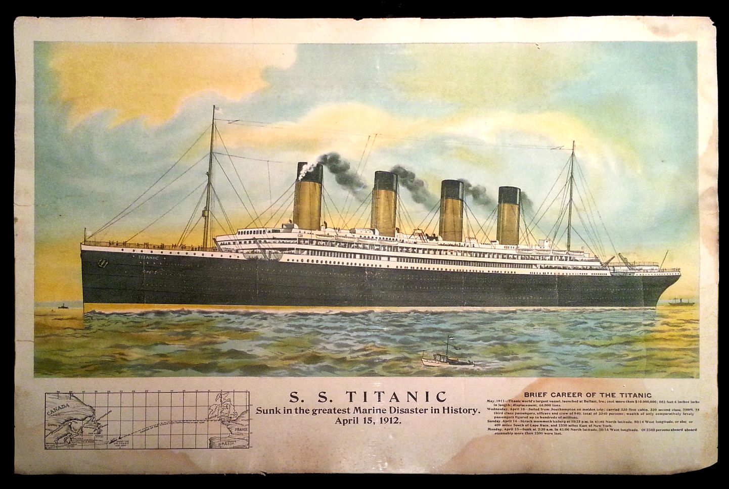 Laevafirma White Star Line'i ookeaniaurik Titanic 20. sajandi näitusepildil