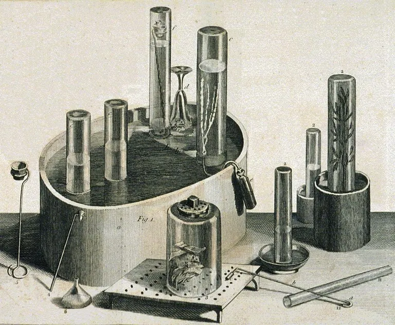1. august 1774
Joseph Priestley vahendid gaasidega katsetamiseks.