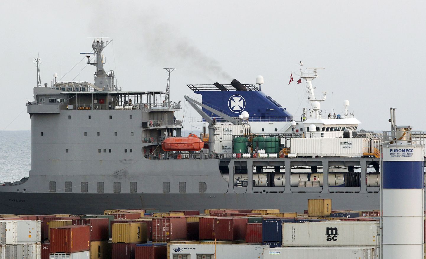 Taani laev Argo, mis veab Süüria keemiarelvi hävitamiseks USA alusele.