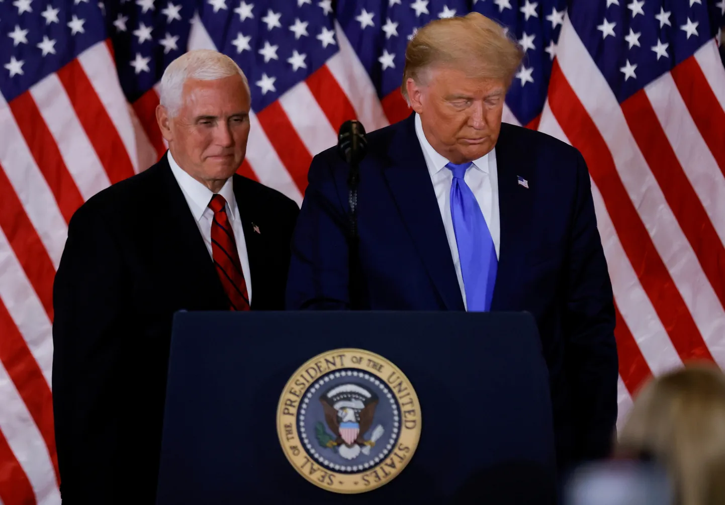 USA president Donald Trump ja asepresident Mike Pence.