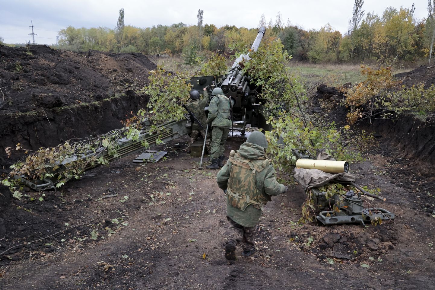 Vene sõdurid Ida-Ukrainas Donetski oblasti okupeeritud aladel.