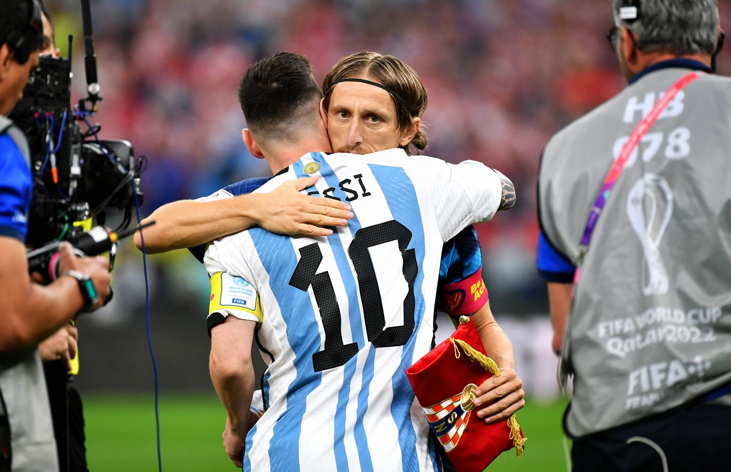 Luka Modric ja Lionel Messi pärast MMi poolfinaali.