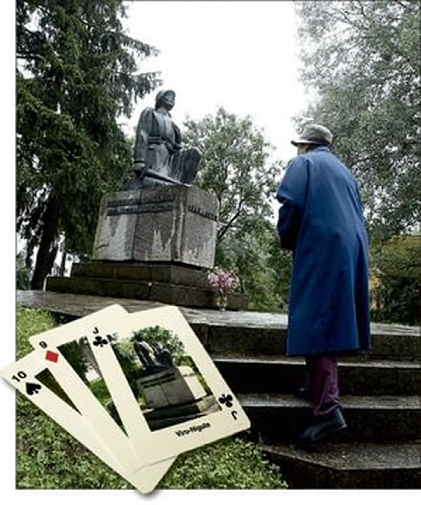 Viru-Nigulasse kerkinud monument on koha leidnud näiteks risti soldati kaardil.