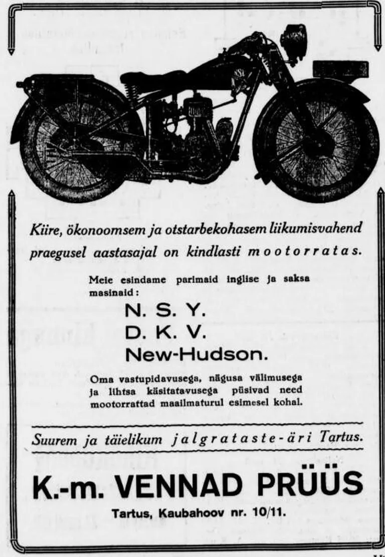 Reklaam ajalehes 16. mail 1931.