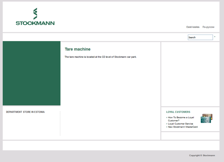 Stockmanni kaubamaja veebilehel esitletakse hiirehernemasinat.