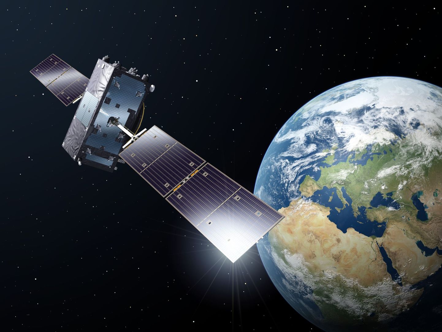 Galileo 28 satelliiti asuvad keskmise kõrgusega orbiitidel 23 222 km kõrgusel. Vastuvõtuseadmetele on igas Maa punktis alati nähtavad vähemalt neli satelliiti, et täpselt asukohta määrata.