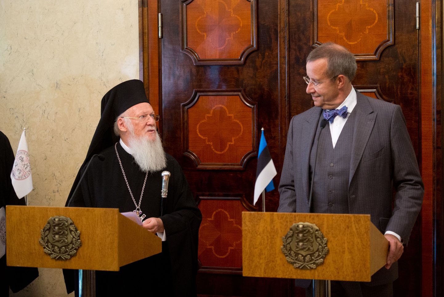 Патриарх Варфоломей на встрече с президентом Тоомасом Хендриком Ильвесом