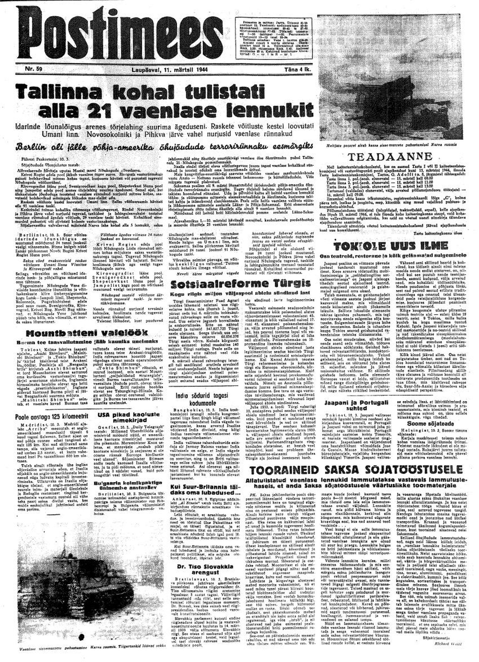 Postimees 11.03.1944 