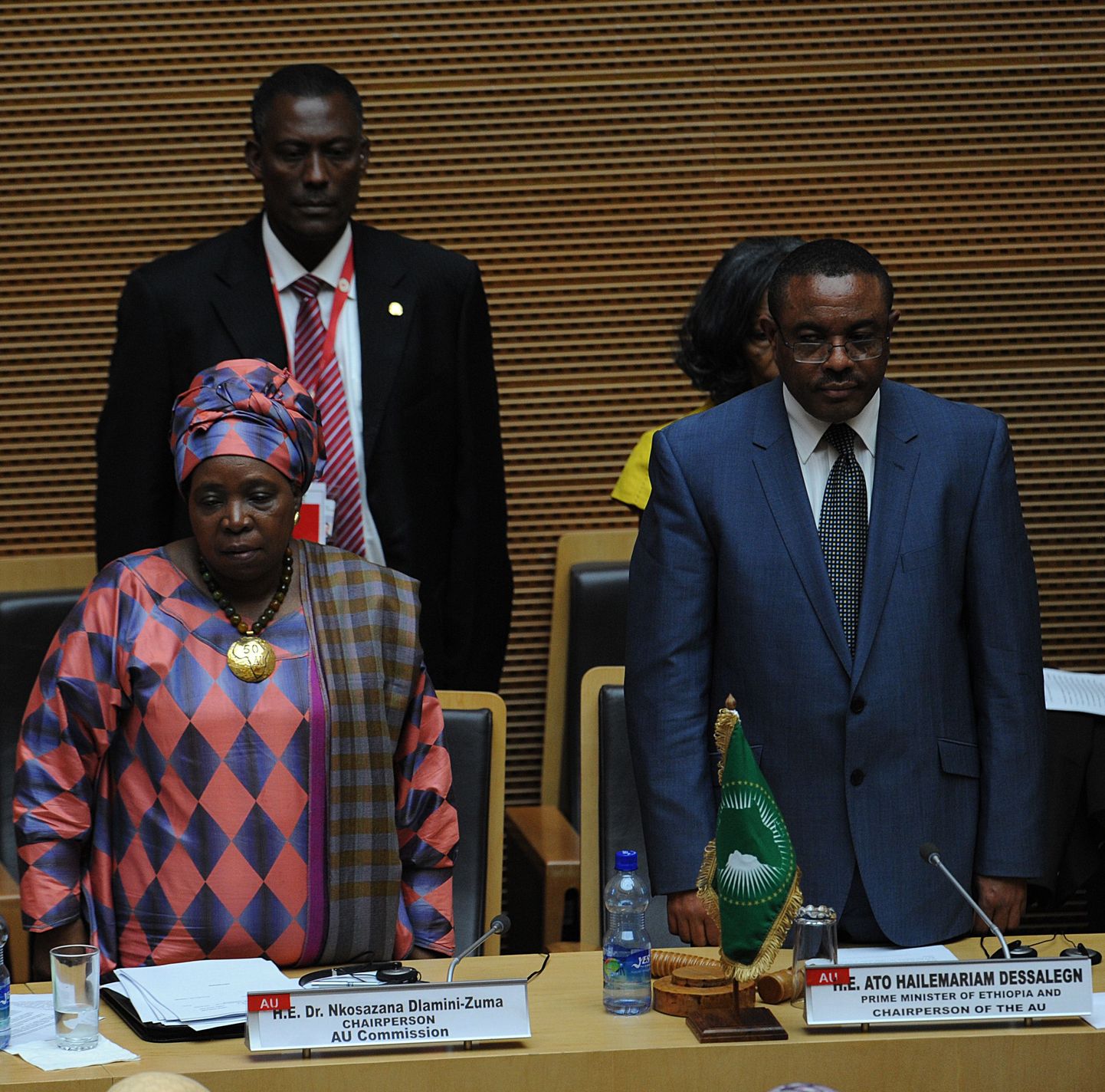 Aafrika Liidu esimees, Etioopia president Hailemariam Desalegn (paremal).
