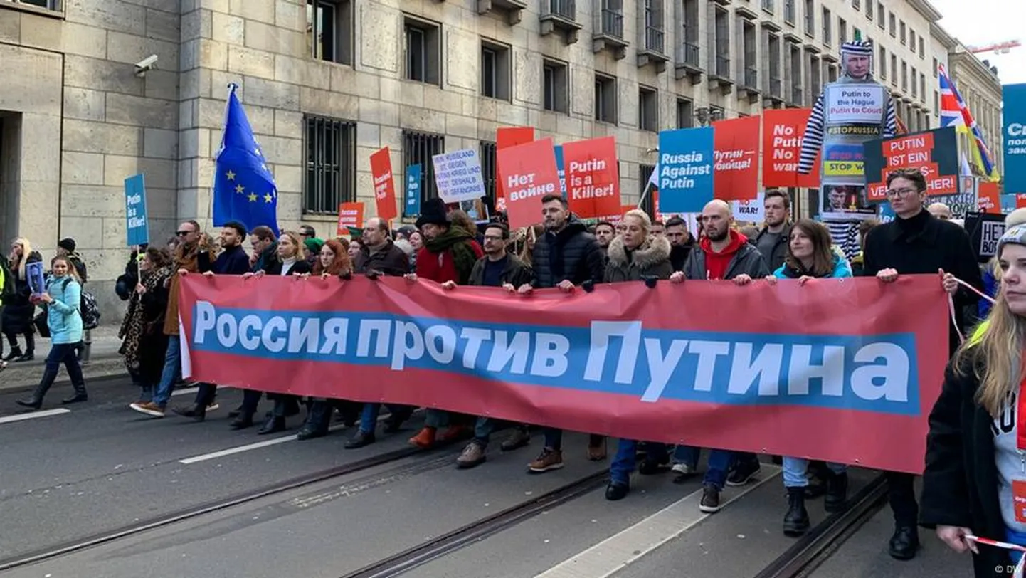 Протестное шествие в Берлине 1 марта 2015 года.