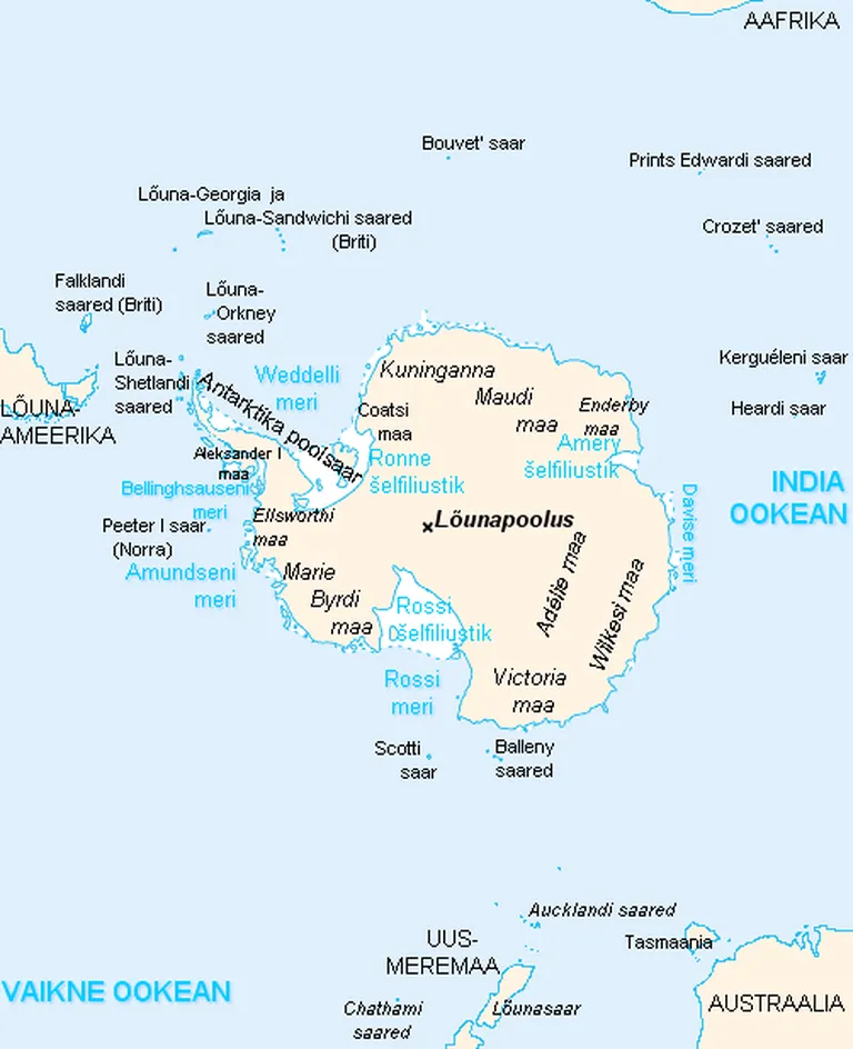 Antarktika kaart