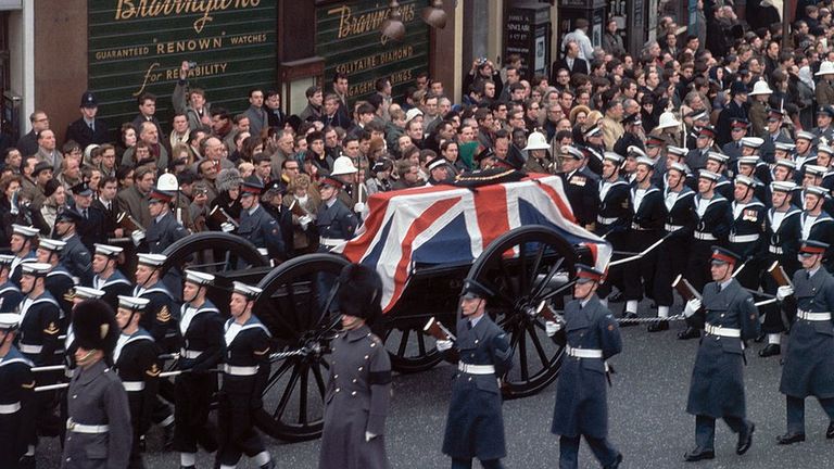 Похороны Уинстона Черчилля.