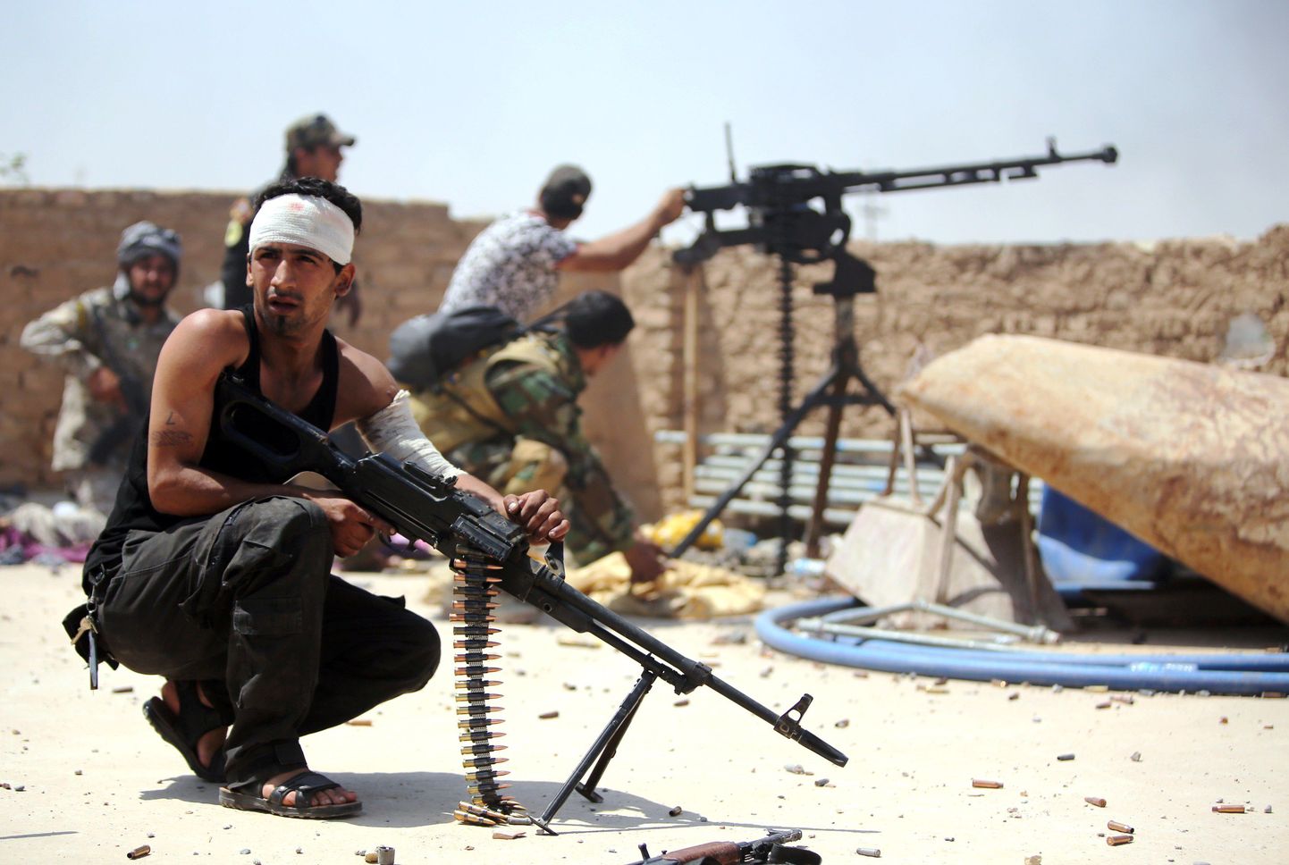 Iraagi valitsusvägede võitlejad möödunud aasta mais Tikriti põhja osas.