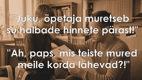 Juku, õpetaja muretseb su halbade hinnete pärast!