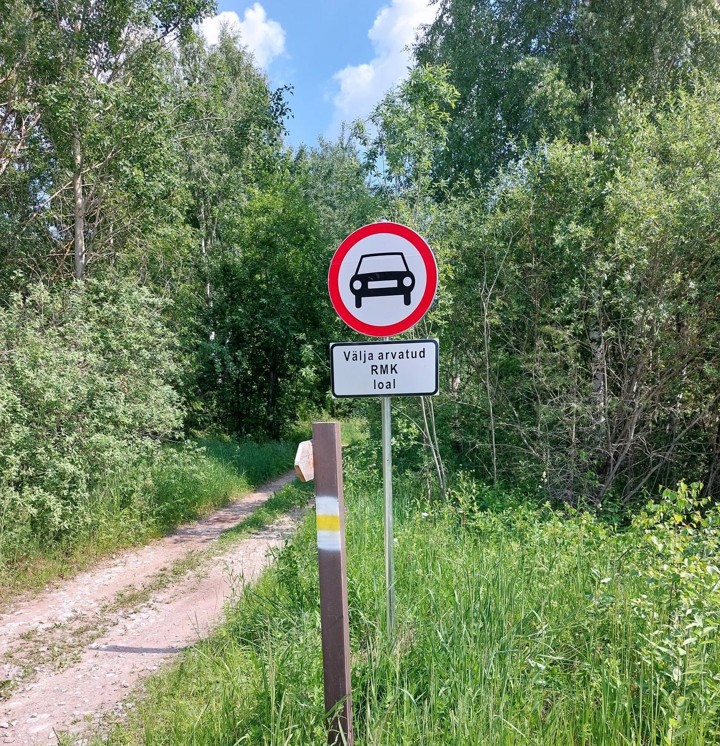 Центр управления государственными лесами по рекомендации Спасательного департамента установил дорожные знаки, запрещающие движение автотранспорта.