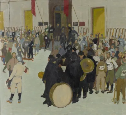 Kaja Kärneri maal «Üks talvehommik» (1960) Eesti kunstimuuseumi kogust.