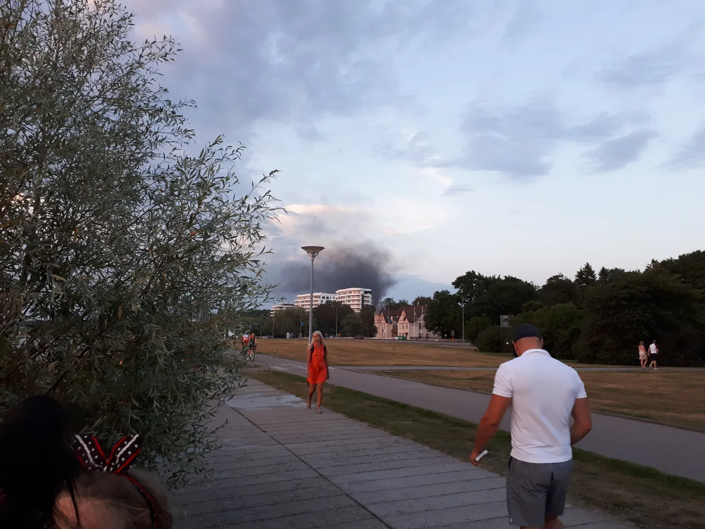 Lasnamäel süttis prügimägi põlema.