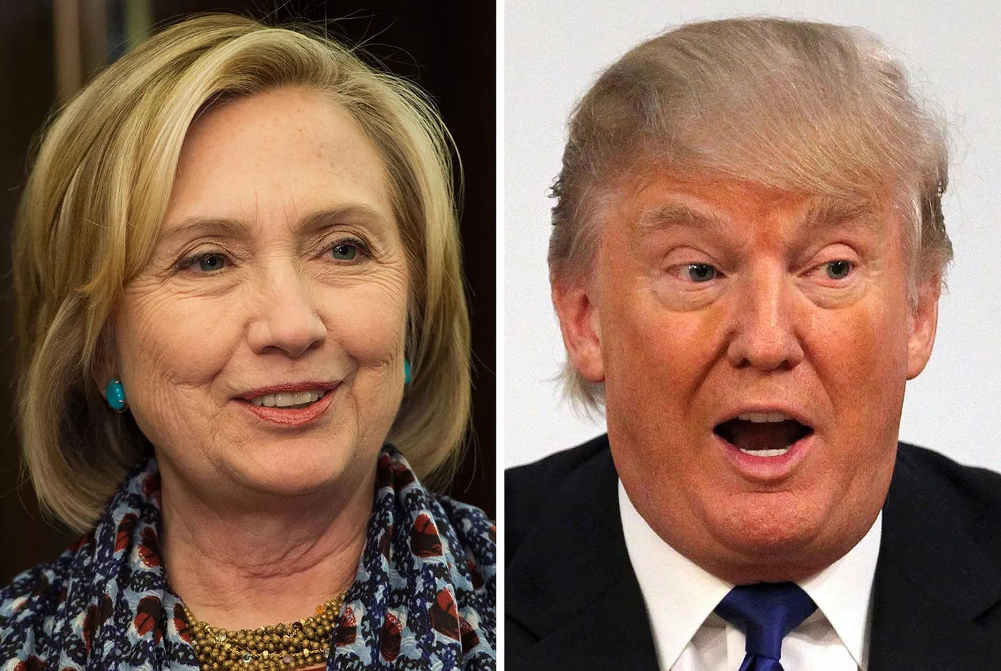 Hillary Clinton ja Donald Trump.