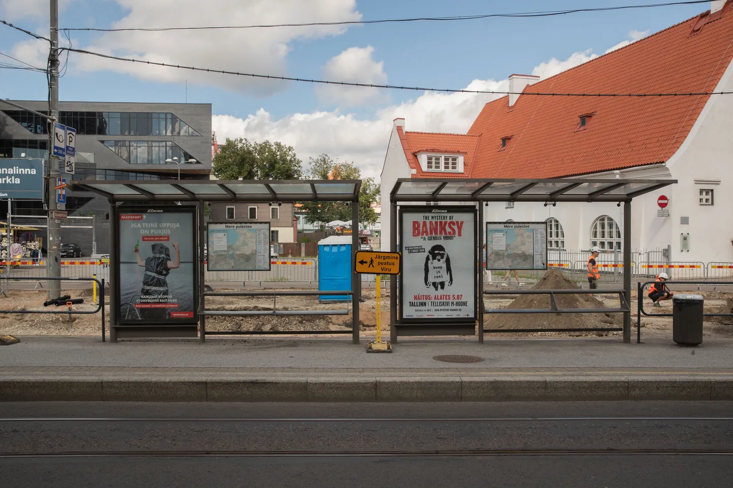 Pussitamise sündmuspaik ehk Mere puiestee trammipeatus.