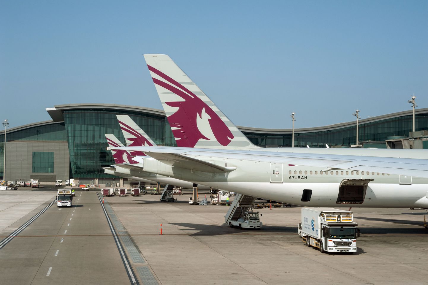 Qatar Airwaysi lennuk Hamadi lennujaamas Dohas.
