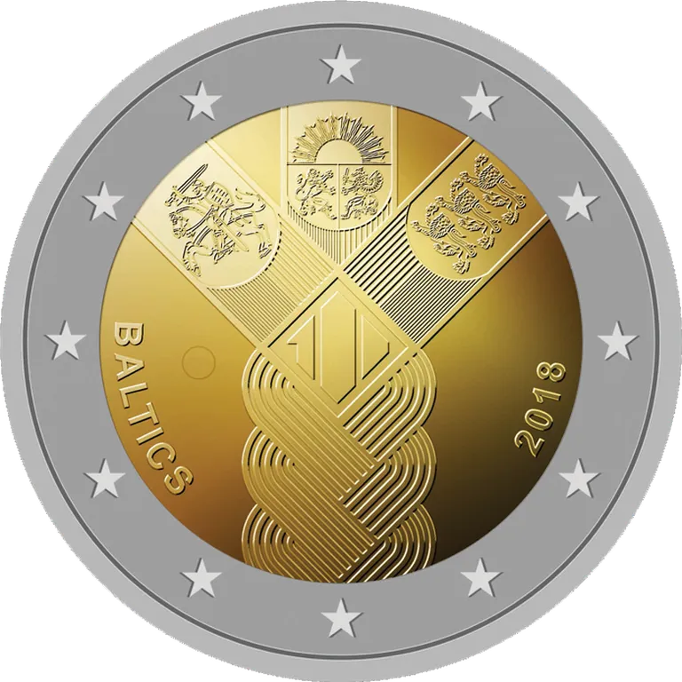 Balti riikide ühise euromündi kavandi võidutöö.