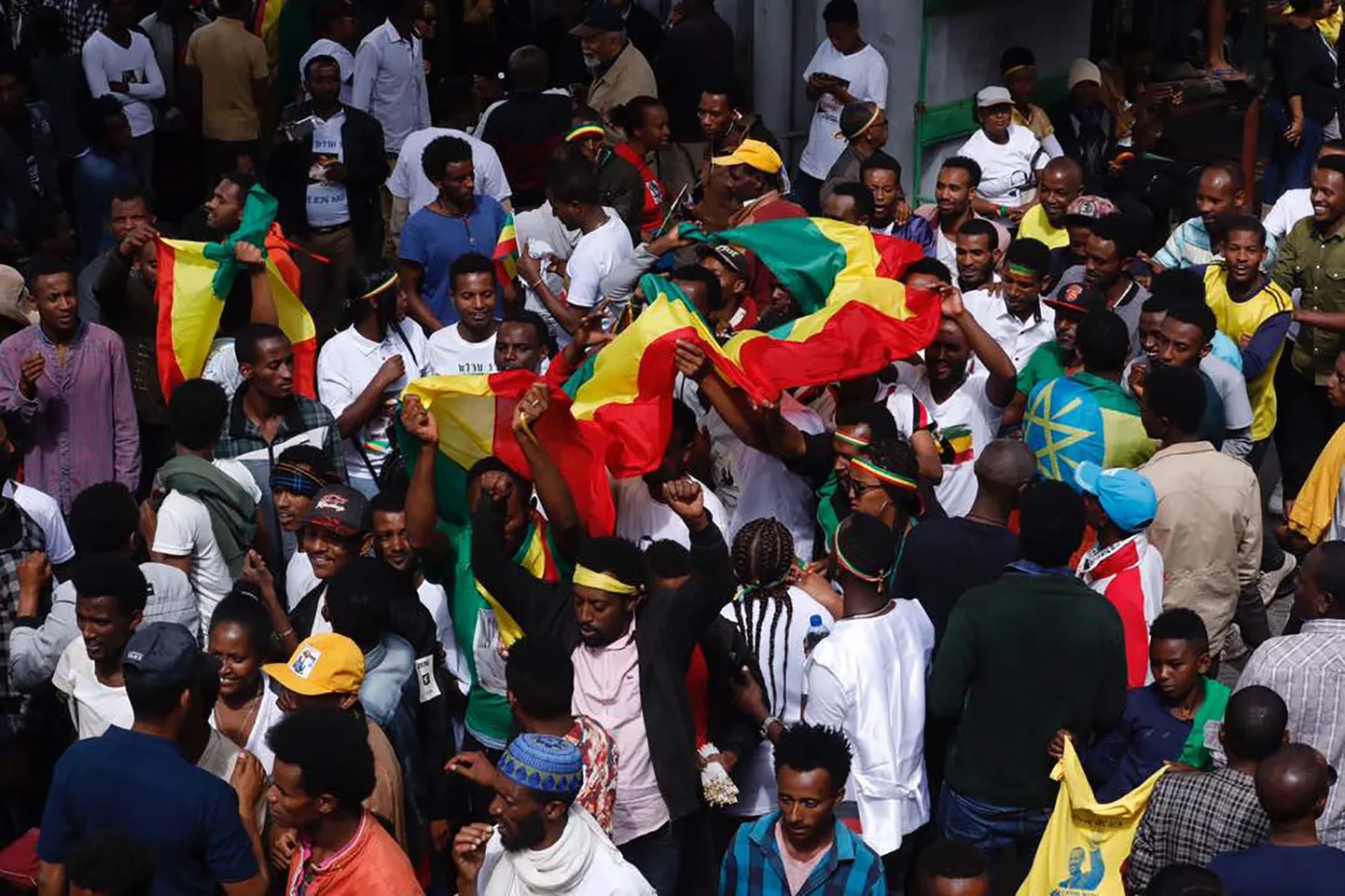 Tänane meeleavaldus Addis Ababa Meskeli väljakul.