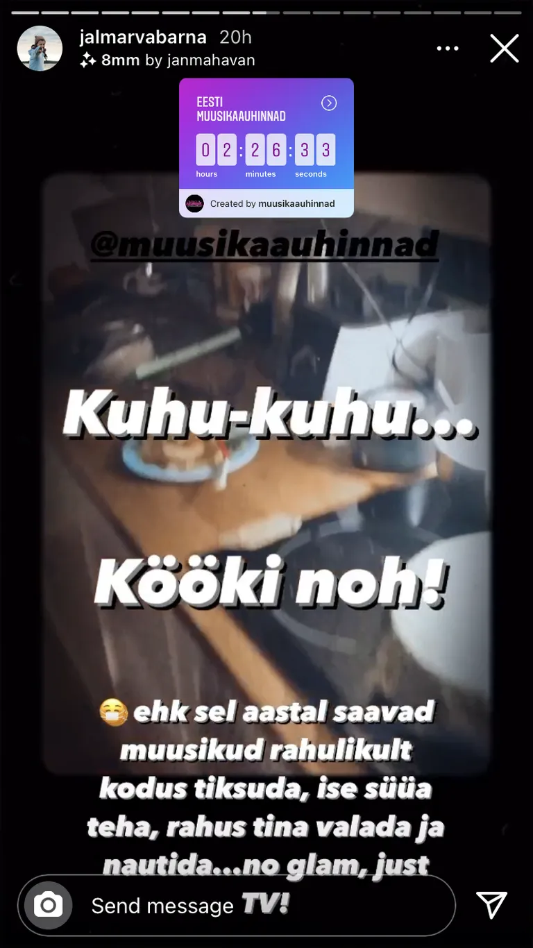 Jalmar Vabarna ootamas EMA 2021 galat.