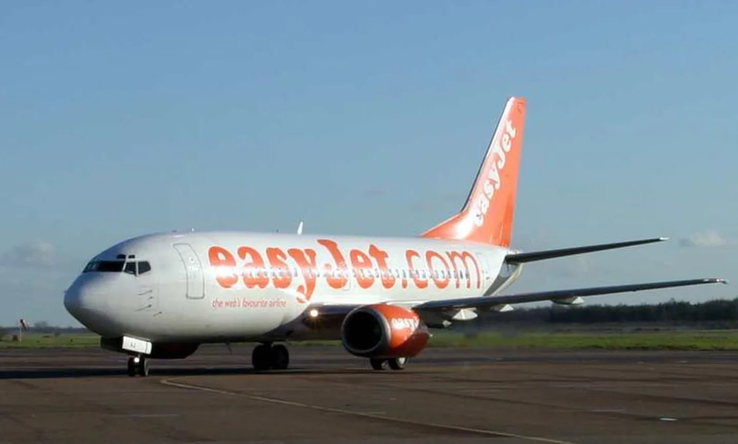 Odavlennufirma Easyjet lennuk Tallinna lennuväljal