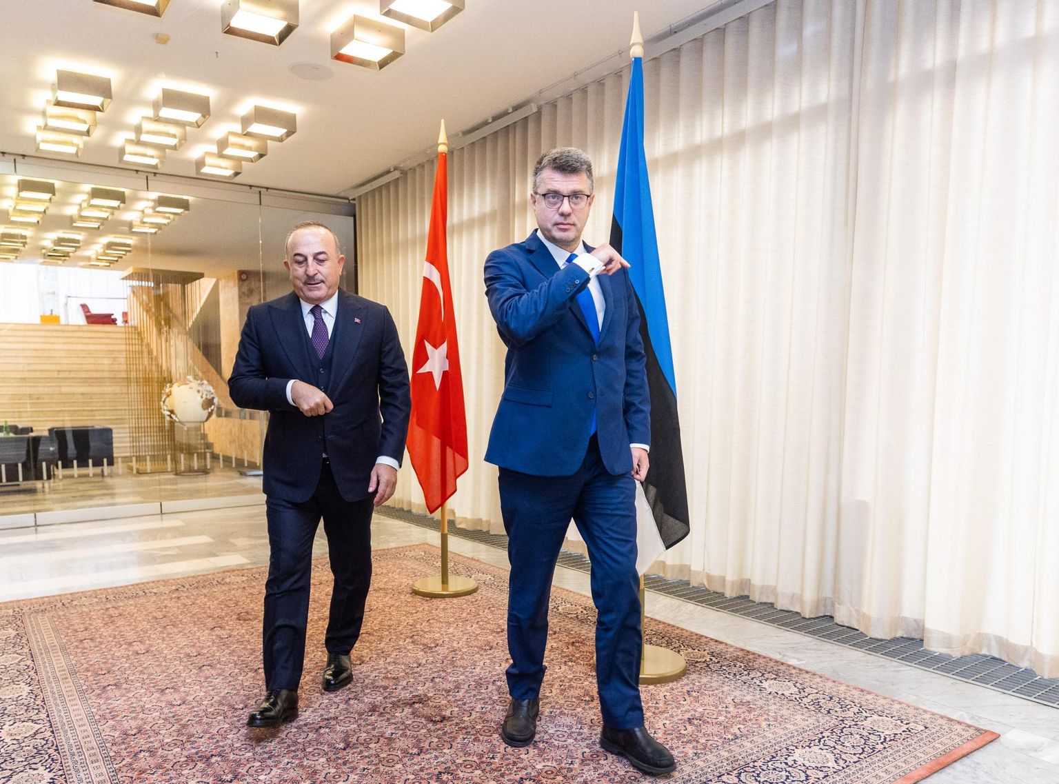 Urmas Reinsalu ja Mevlüt Çavuşoğlu eile Tallinnas. 