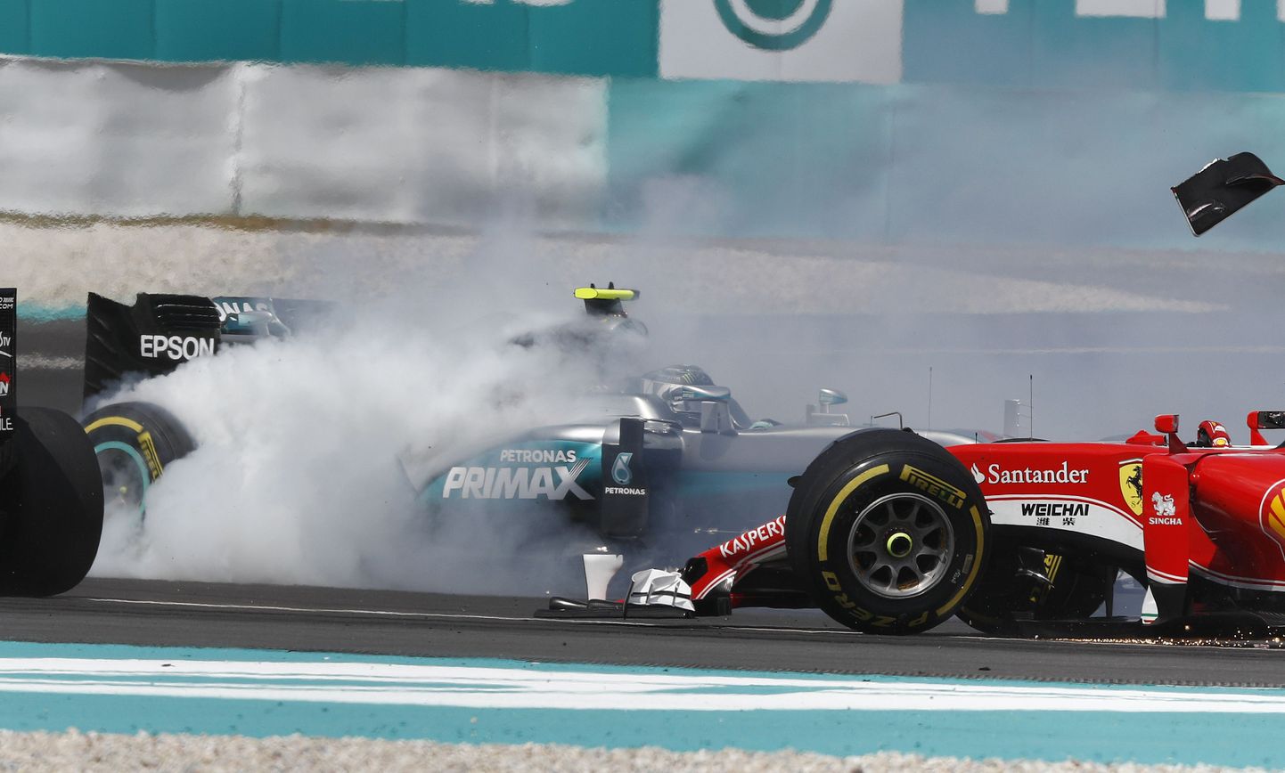 Sebastian Vetteli ja Nico Rosbergi kokkupõrge.
