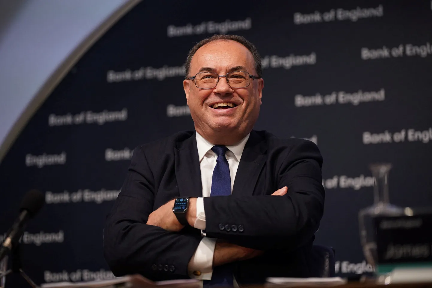 Briti esikeskpankur Andrew Bailey, 4. augustil 2022 pressile esinemas.