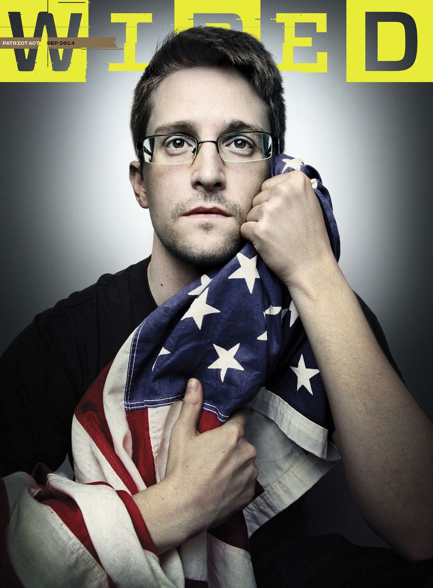 Edward Snowden ajakirja Wired 2014. aasta septembri väljaande esikaanel.