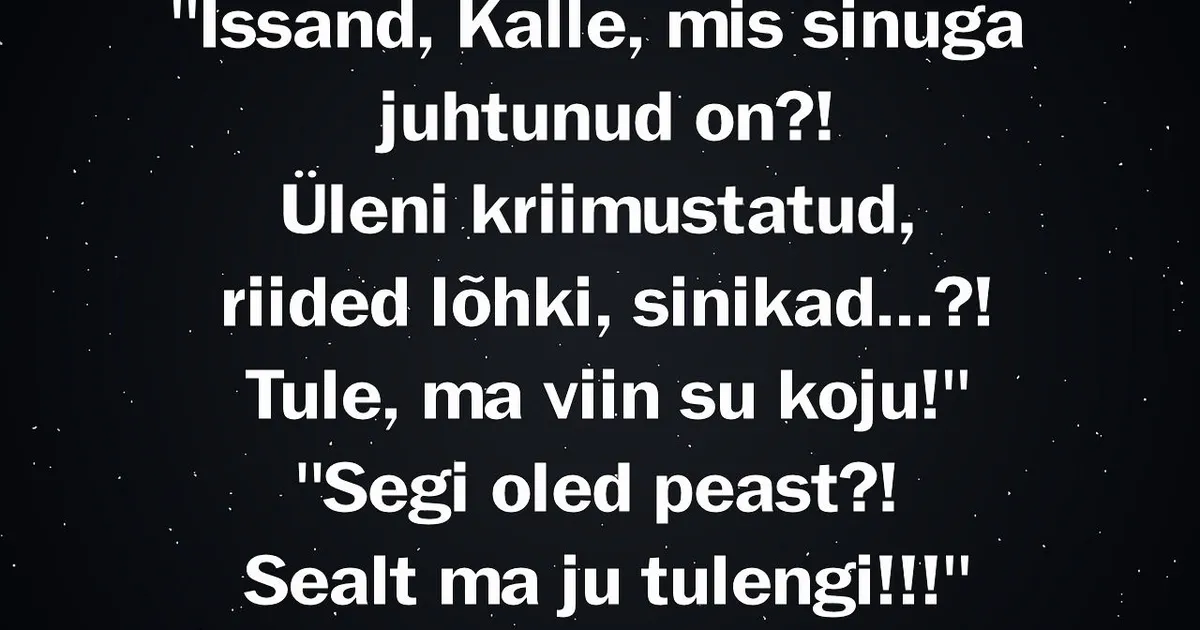 Üleni kriimustatud ja riided lõhki