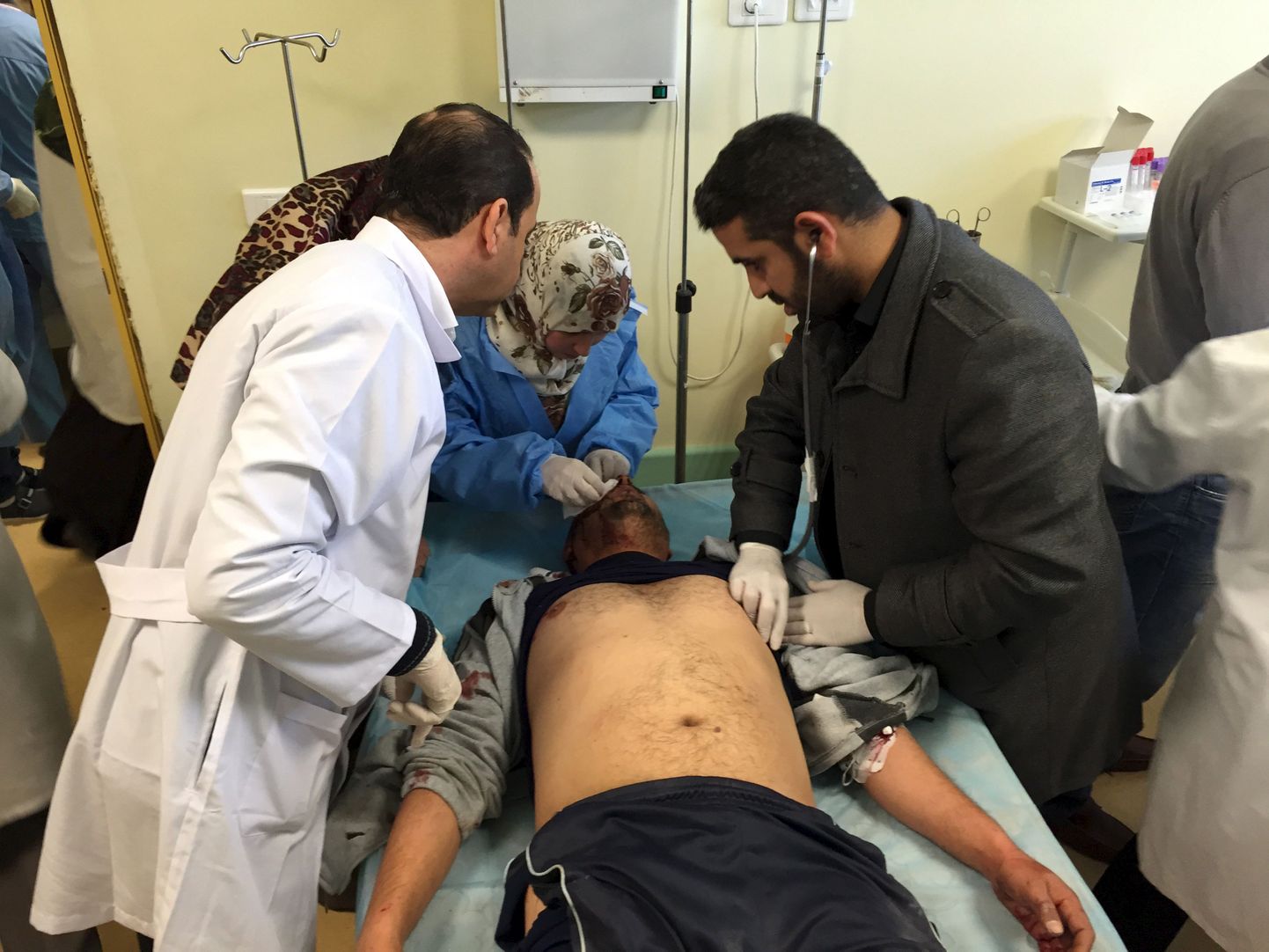 Haavatud mees Misurata haiglas.