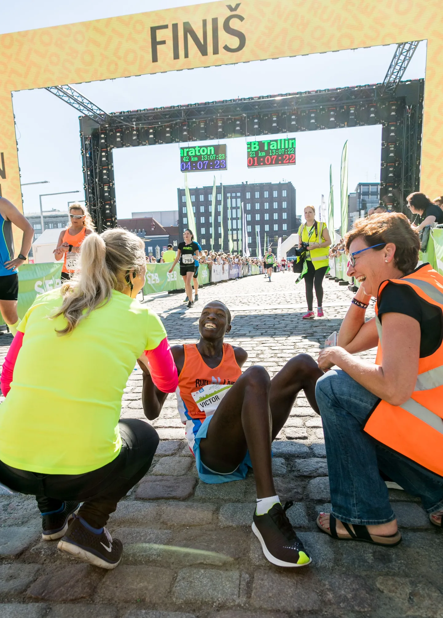 Ibrahim Mukunga eelmisel aastal SEB jooksu finišis.