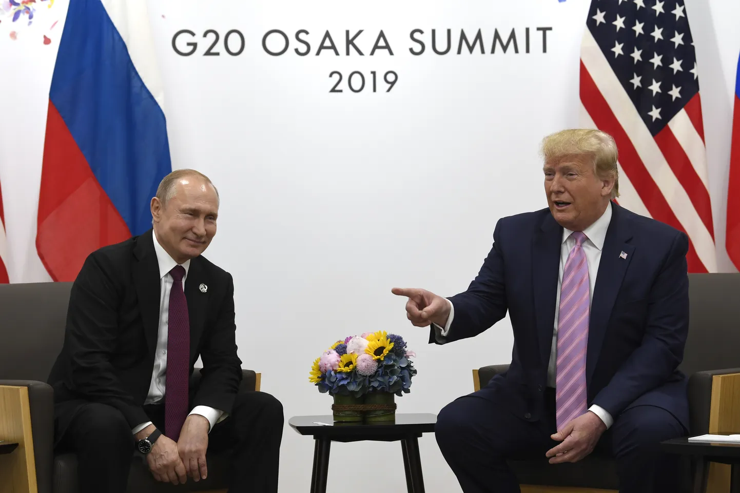 Vladimir Putin ja Donald Trump kohtumisel aastal 2019.