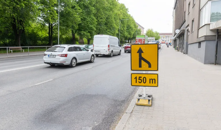 Kahest sõidurajast saab 150 meetri pärast üks.