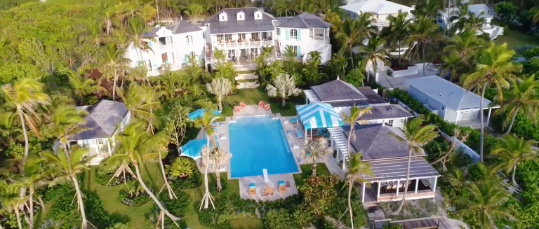 Luksusvilla Rosalita Bahamal, mille saab rentida maksimaalselt 12 inimesele.