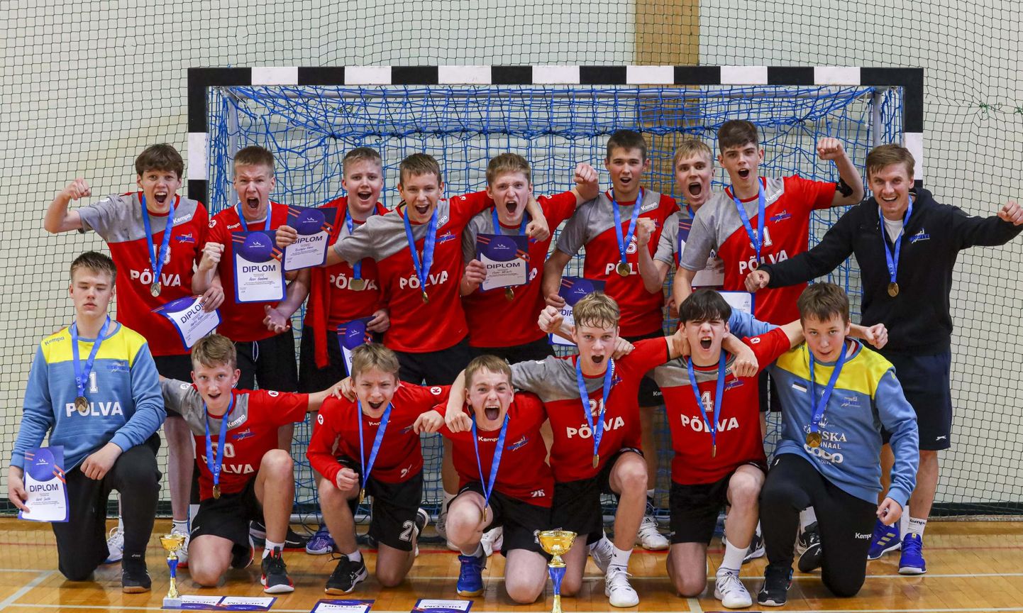 Eesti noormeeste C-vanuseklassi meister käsipallis on Põlva spordikooli esindus.