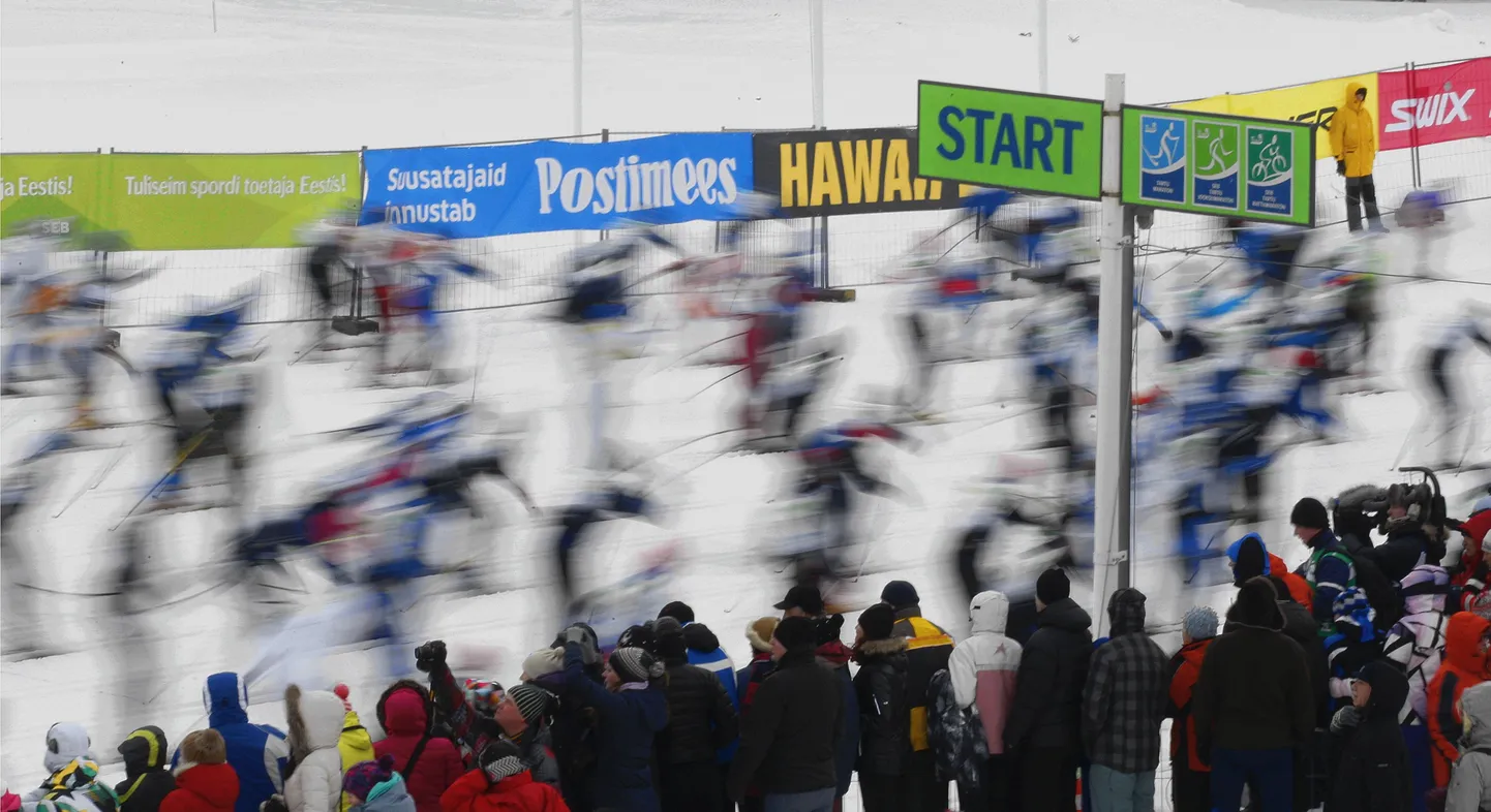 41. Tartu maratoni start Otepää suusastaadionilt.