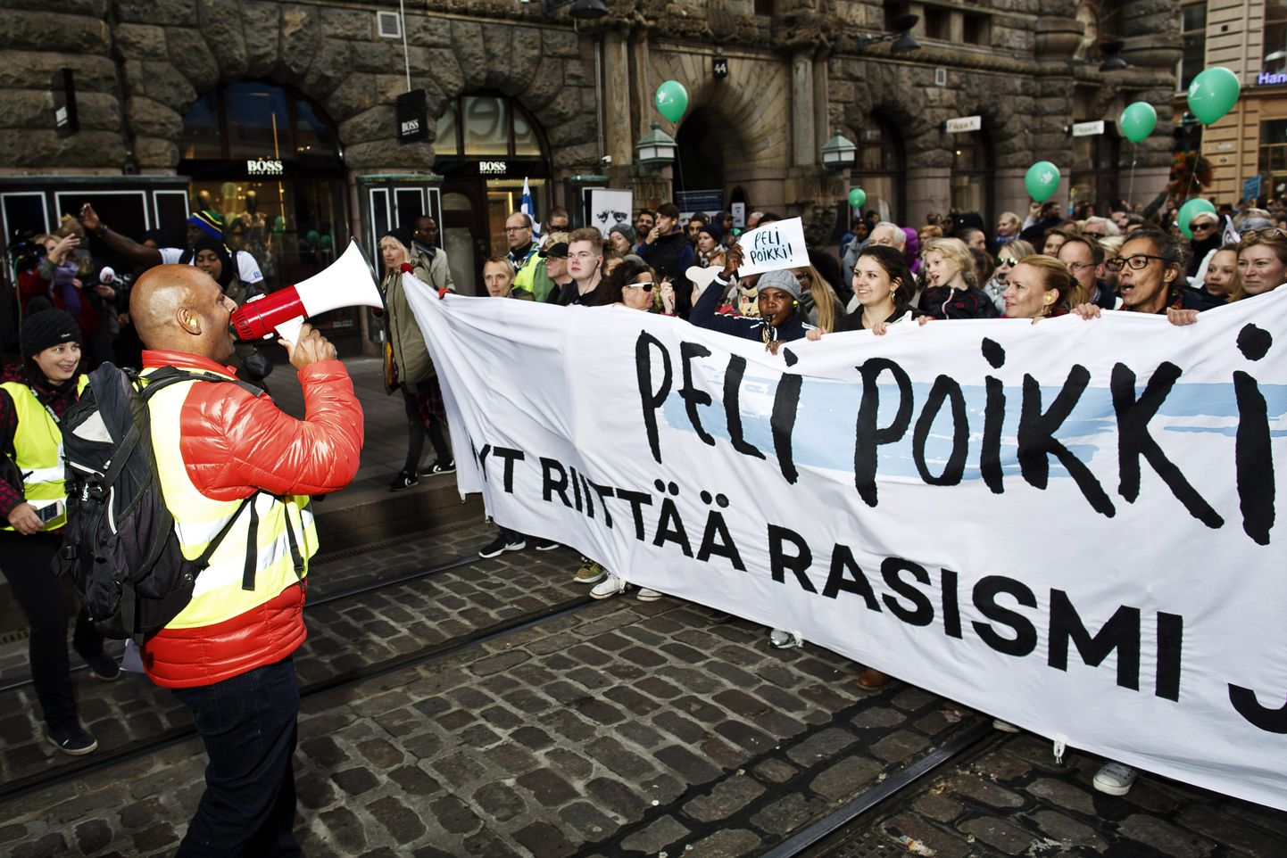 Rassismivastane meeleavaldus Helsingis. Foto on illustratiivne.