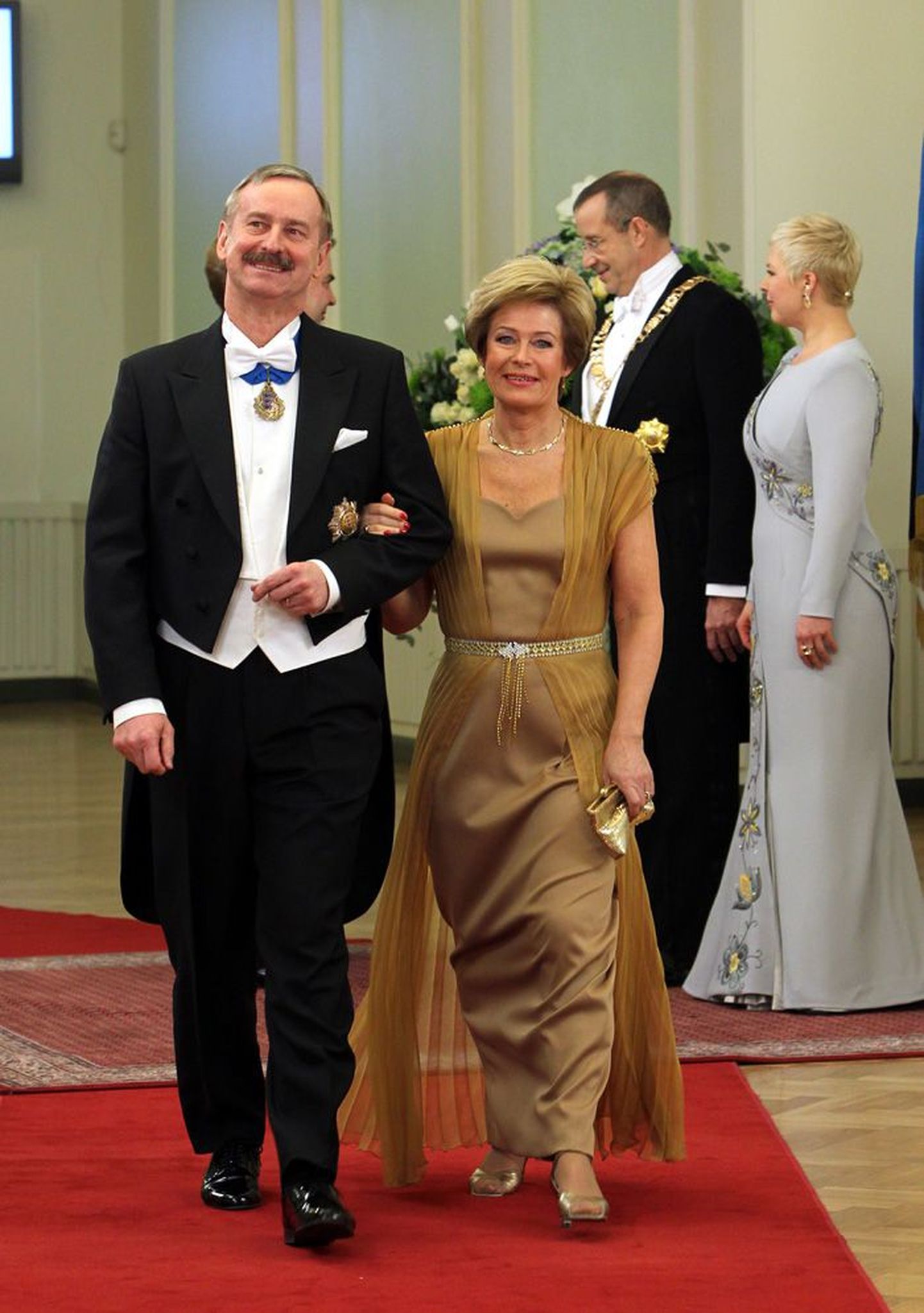 Presidendi vastuvõtt - eurovolinik Siim Kallas abikaasa Kristi Kallasega