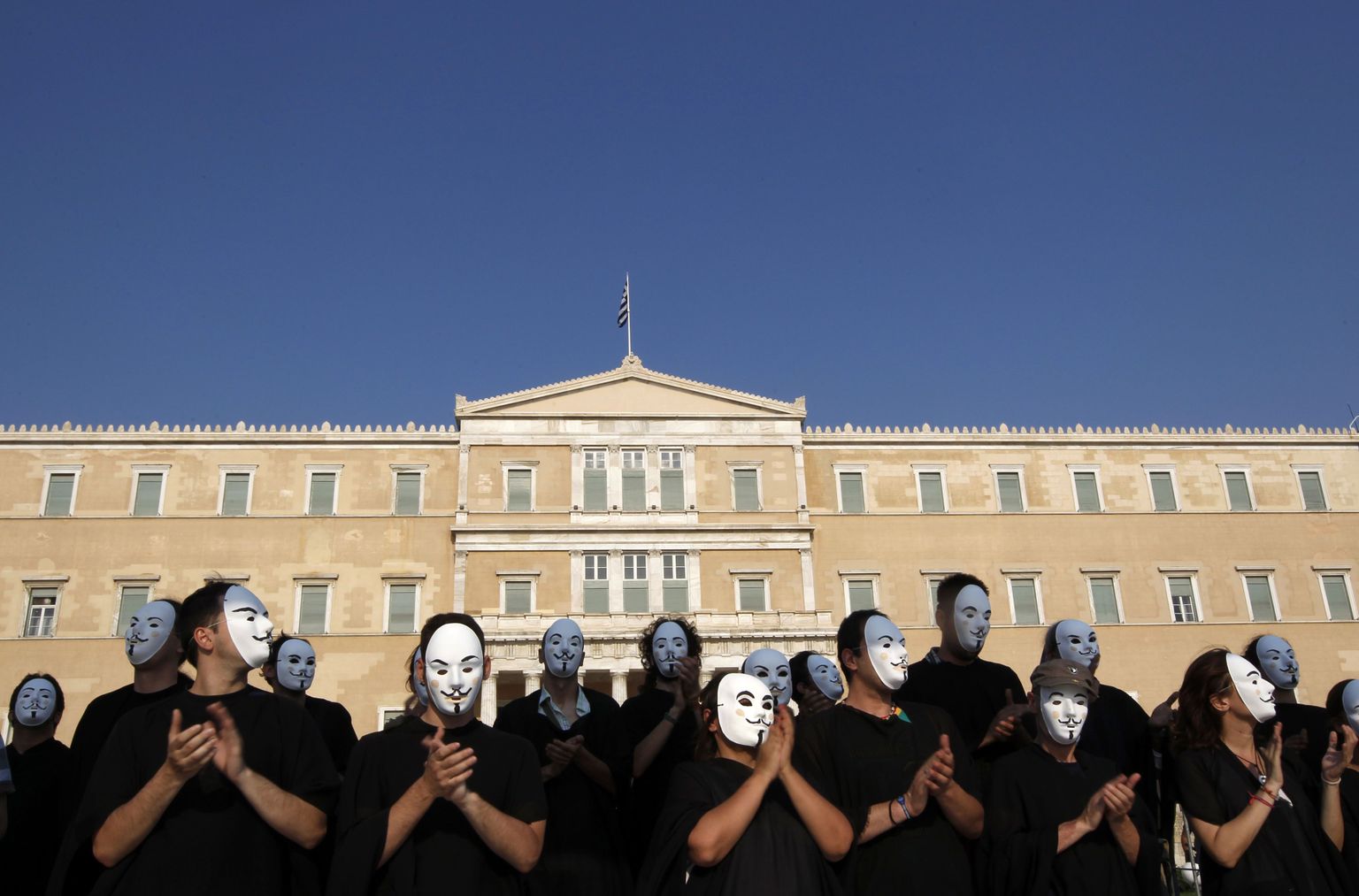 Kreeklaste protest kasinusmeetmete vastu.
