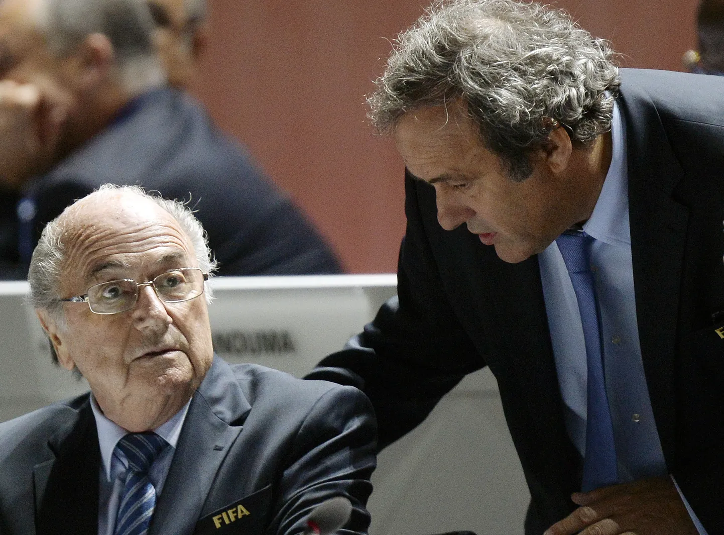 Sepp Blatter ja Michel Platini.