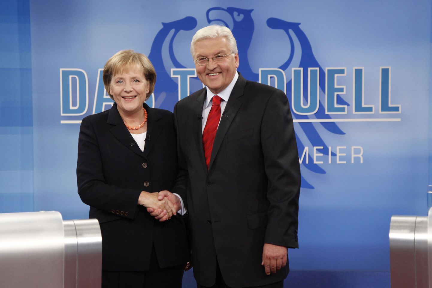 Angela Merkel ja Franz-Walter Steinmeier.