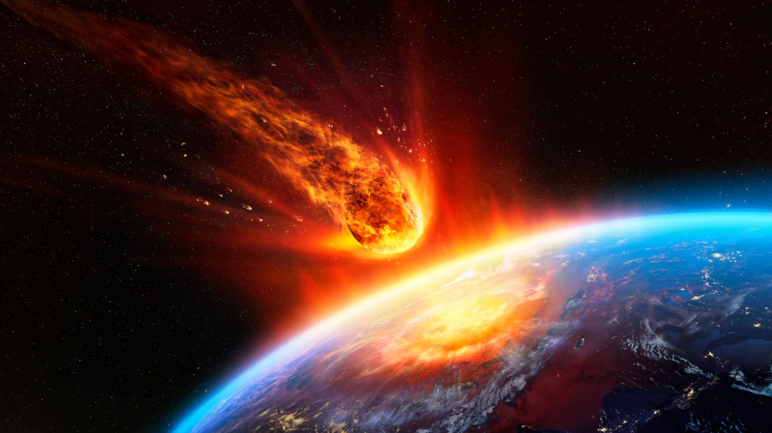 Конец цивилизации из-за столкновения с астероидом неизбежен. Иллюстративное фото