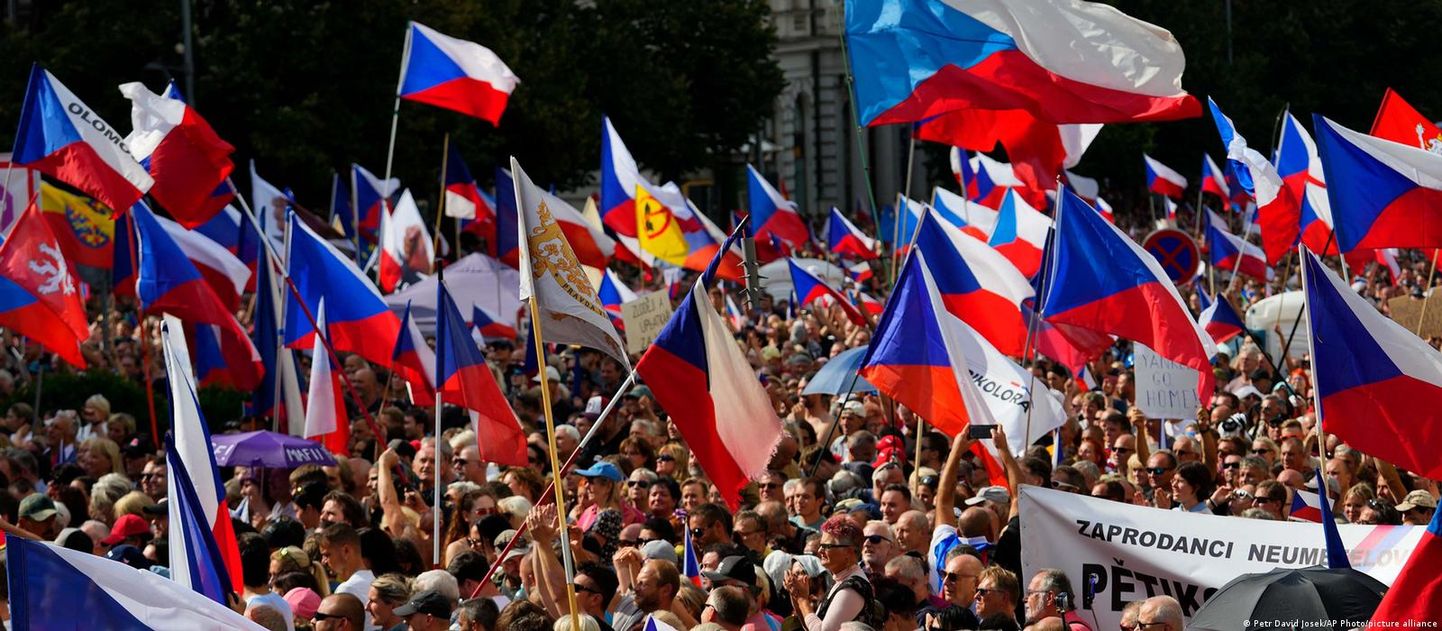 Акция протеста в Чехии в сентябре